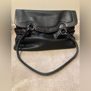 Franklin Covey Black Leather Bag